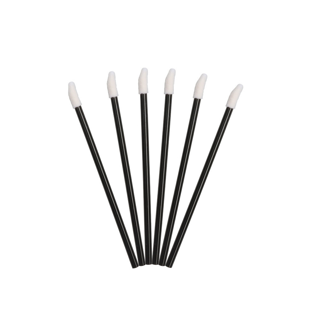 Black (Black) 100Pcs Mini Disposable Makeup Brush Lip Gloss Wands Concealer Applicator Tool
