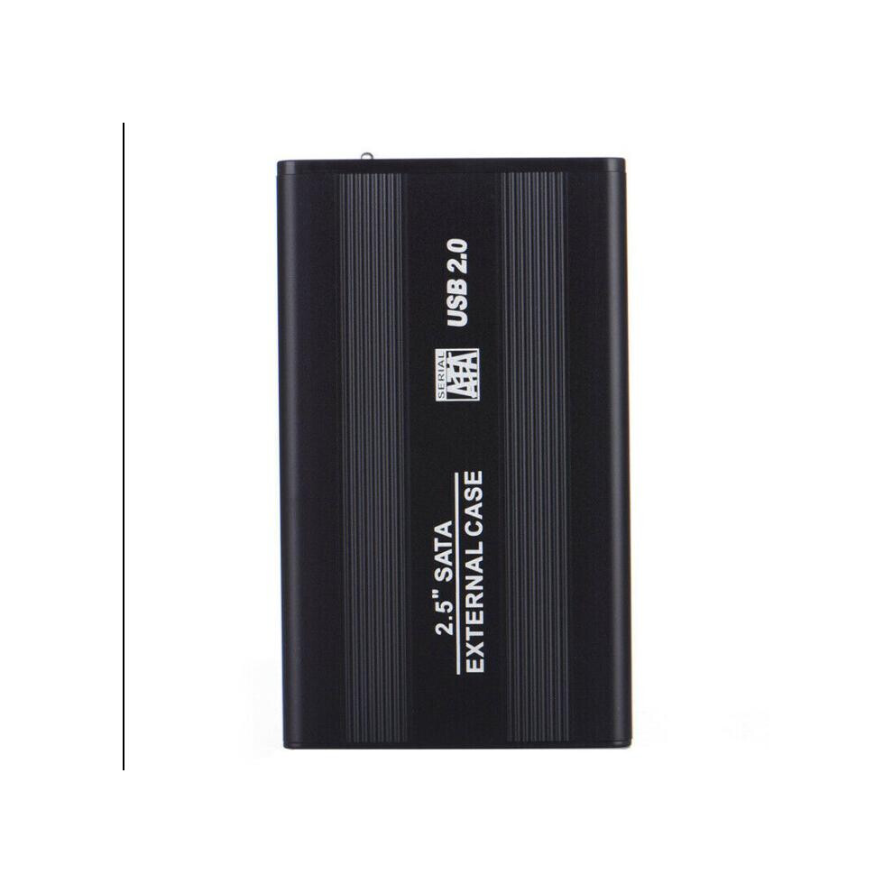 (Black) Usb 2.0 2.5 Sata Enclosure External Case For Notebook Laptop Hard Disk Black 110691378637