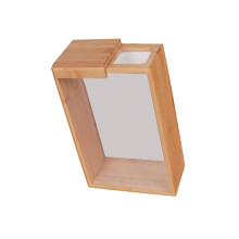Easy To Clean Removable Lid Bamboos Grains Container-18x9x30cm