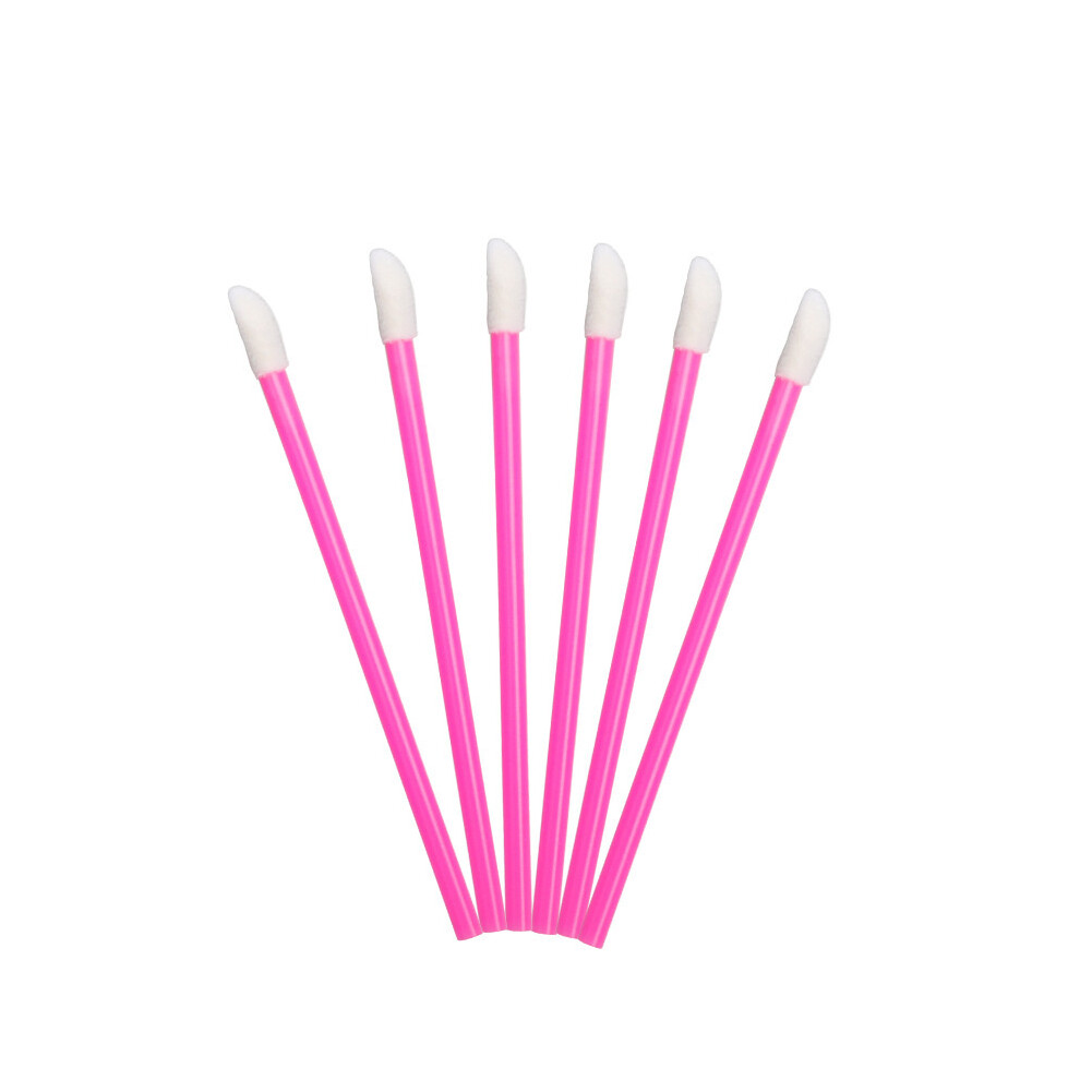 Red (Rose ) 100Pcs Mini Disposable Makeup Brush Lip Gloss Wands Concealer Applicator Tool