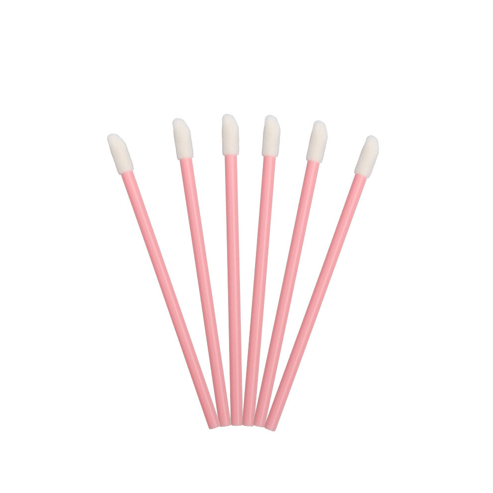 Pink (Pink) 100Pcs Mini Disposable Makeup Brush Lip Gloss Wands Concealer Applicator Tool