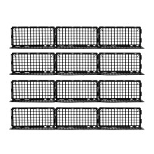 12PCS Interlocking Under Couch Pet Fence Panels Under Bed-Black
