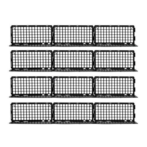 12PCS Interlocking Under Couch Pet Fence Panels Under Bed-Black