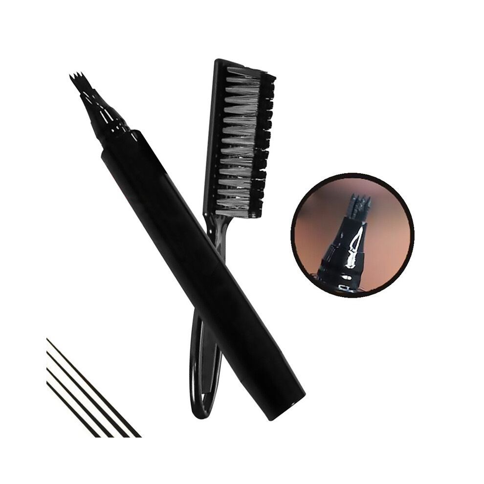 Black (Black) Waterproof Beard Pencil Filler Hair Grower Long Last Moustache Eyebrow Brush Hot