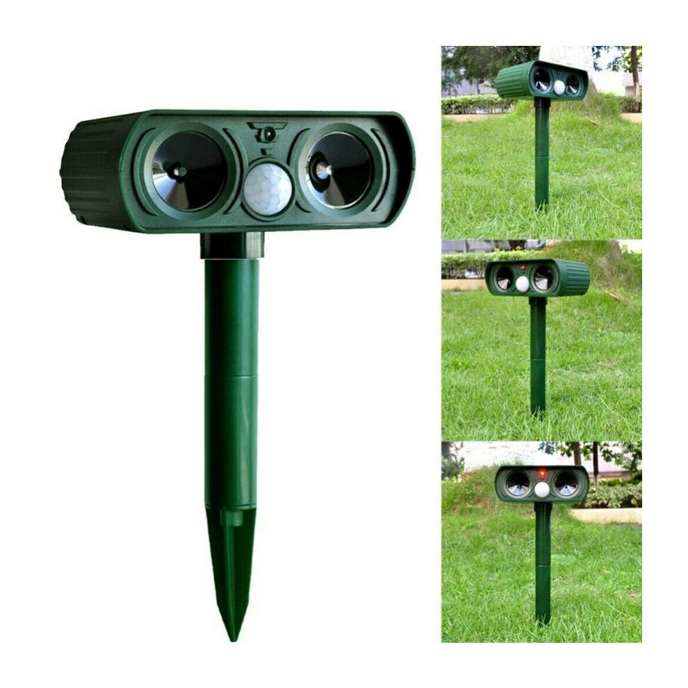 Solar Ultrasonic Pest Repeller - Dog, Cat & Fox Deterrent Scarer 113121826531