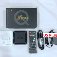 (US plug) Android 10.0 TV Box X96Q Quad Core HD 4K Media Stream Player Mini PC Dual WiFi