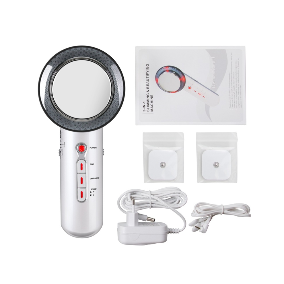 (EU) 3 In 1 Ultrasonic Cavitation LED EMS Fat Cellulite Removal Slimming Tone Machine