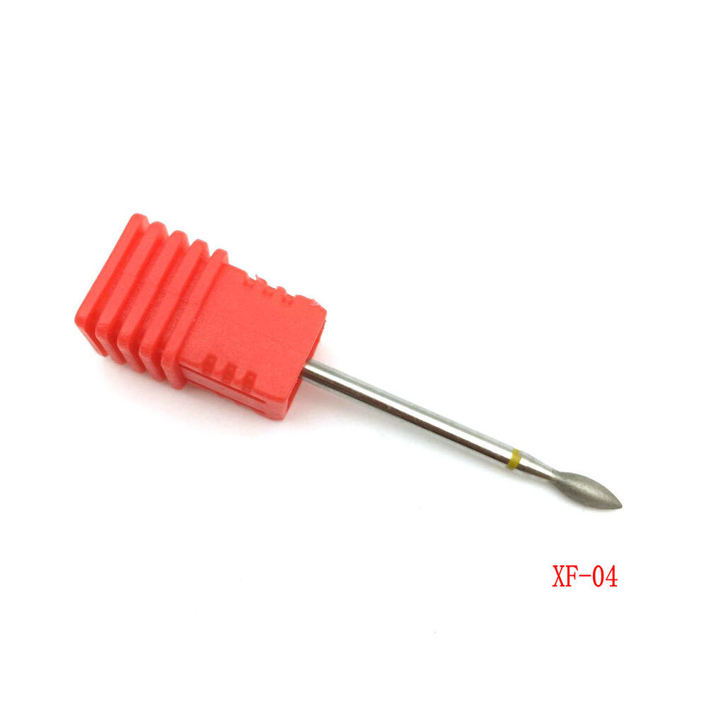 (Xf-04) Diamond Nail Drill Bit Rotary Burr Milling Cutter Bits 3/32" For Manicure Electric Nail Drill Accessories 110691485922