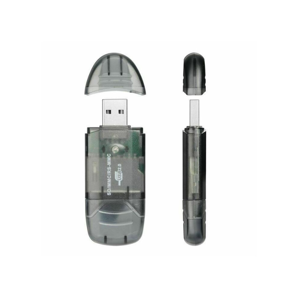 (Black) New Portable Smoke Sdhc Sd Mmc Memory Card Reader To Usb 2.0 Adapter Black 110691380265