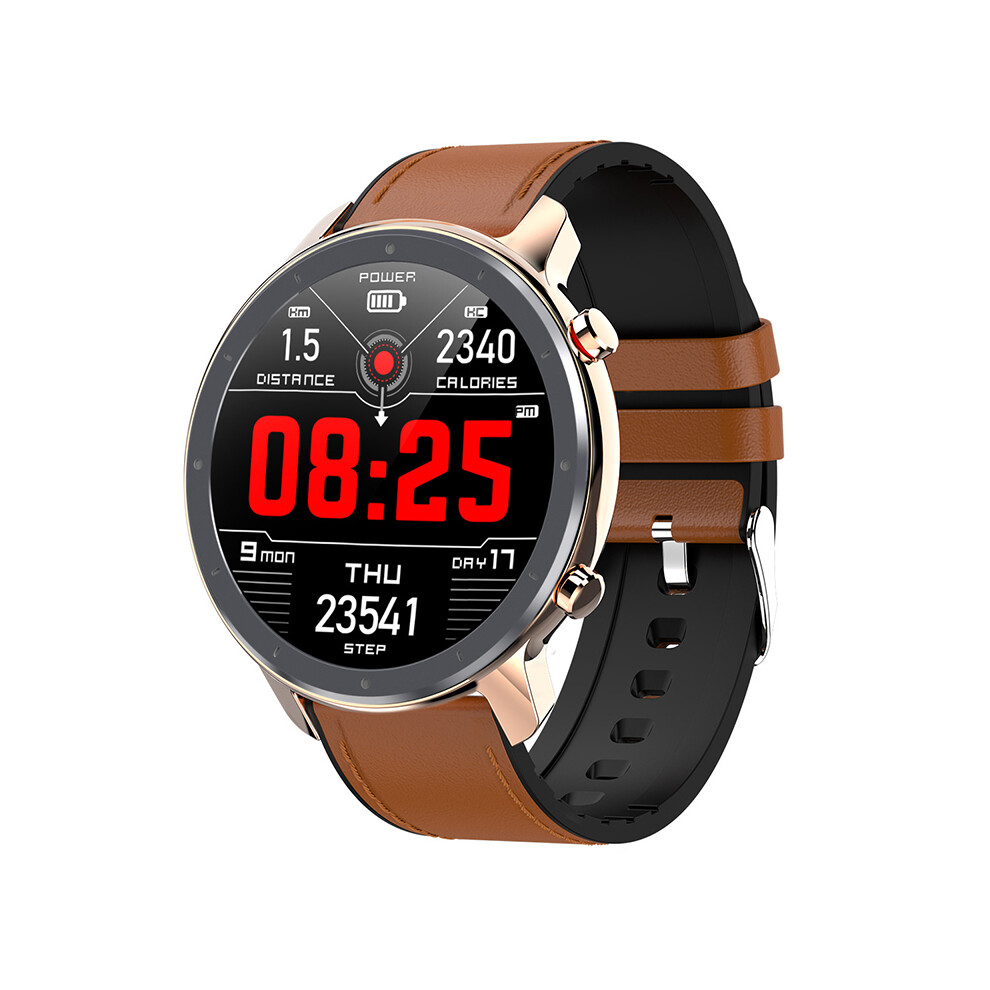(Golden) L11 Full Touch Smart Watch Ecg Heart Rate Blood Pressuremonitor Sports Pedometer Ip68 Waterproof Golden 110691374165
