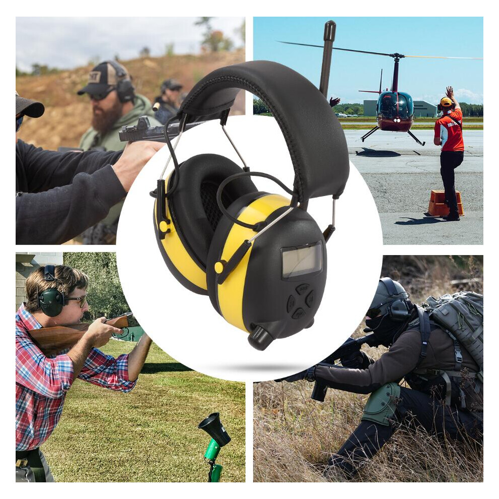 Electronic Noise Earmuff Headphone Am / Fm Radio Hearing Protection Ear Muffs 110691380500