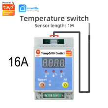 (16A Temperature switch) Tuya WIFI Intelligent Soil Temperature and Humidity Circuit Breaker Controller