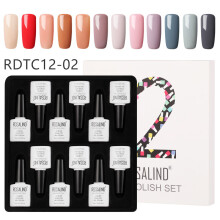 (RDTC12-02) ROSALIND Glitter Gel Nail Polish Set For Manicure Semi Permanent Soak Off UV Gel Kit Art