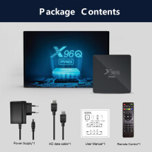 (EU plug) Upgraded X96Q Pro Smart Android 10 TV Box Quad Core 4K HD Stream Player