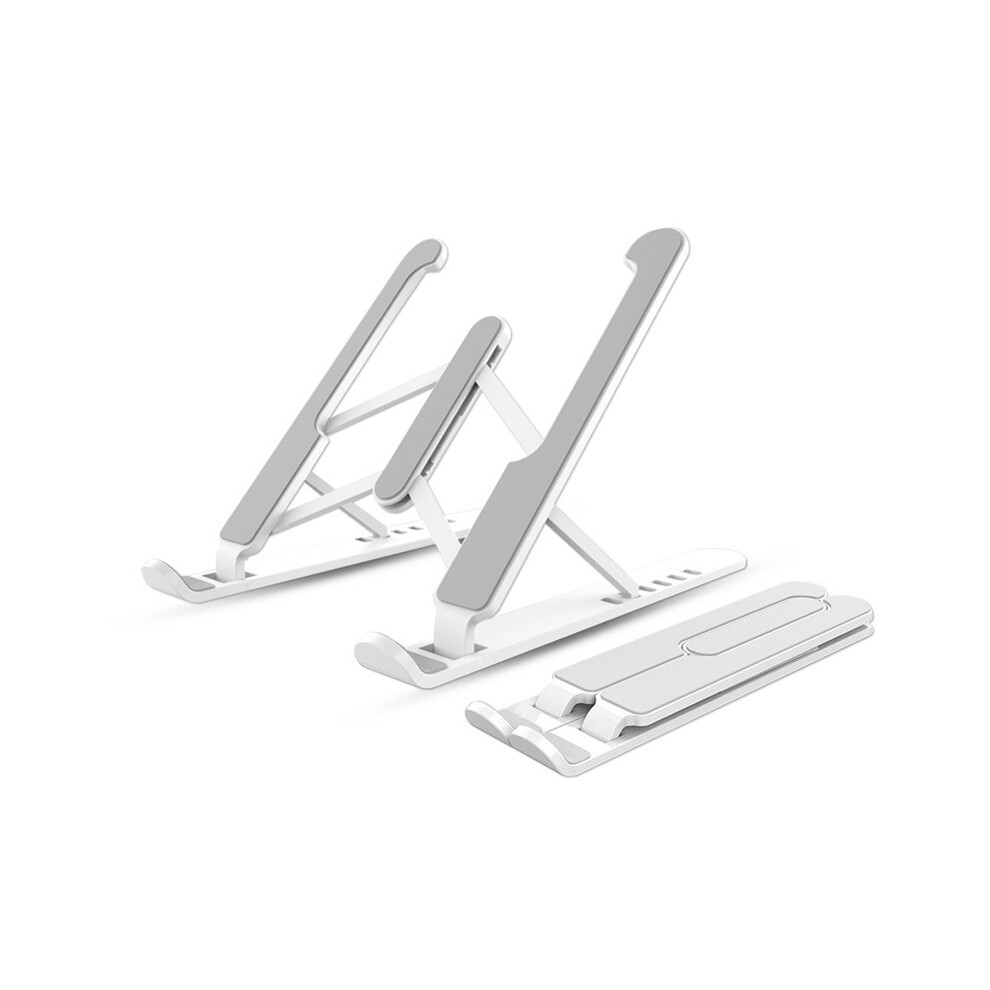 (White) Tablet Laptop Stand Dracket Desktop Heightened Foldable Portable Notebook Holder White 110691369208