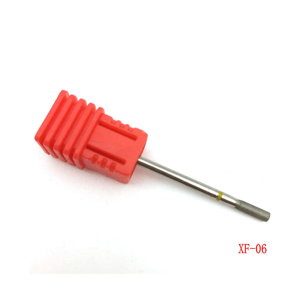 (Xf-06) Diamond Nail Drill Bit Rotary Burr Milling Cutter Bits 3/32" For Manicure Electric Nail Drill Accessories 110691485946
