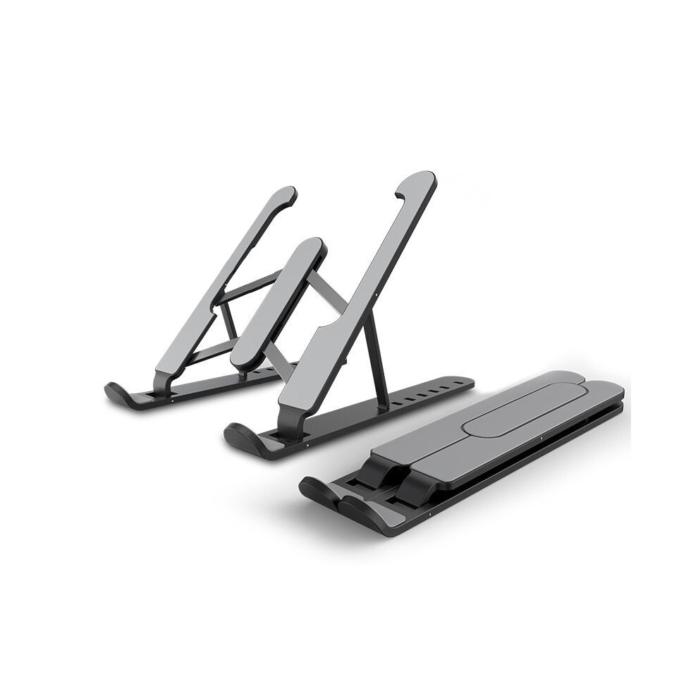 (Black) Tablet Laptop Stand Dracket Desktop Heightened Foldable Portable Notebook Holder Black 110691369222