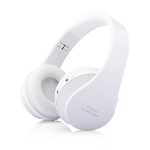 (White) Bluetooth Headphone Foldable Wireless Stereo Headset For TV Computer Phone