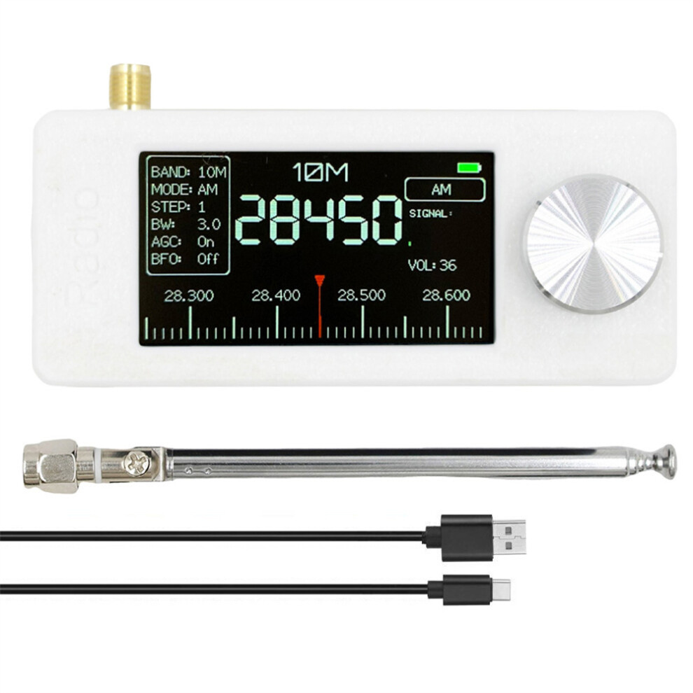( Radio) Si4732 Portable Radio 0.5-108 Mhz Lsb Usb Am Fm Mini Radio Donut Wb Antenna White 110691394460