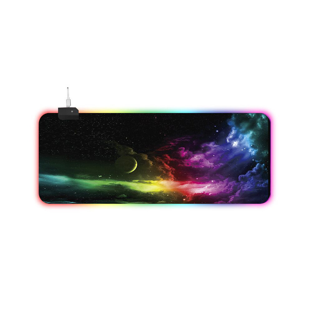 (2, 300X900x4mm) Extra Large Soft Gaming Mouse Pad Colorful Rgb Oversized Glowing Mousepad 110691368010
