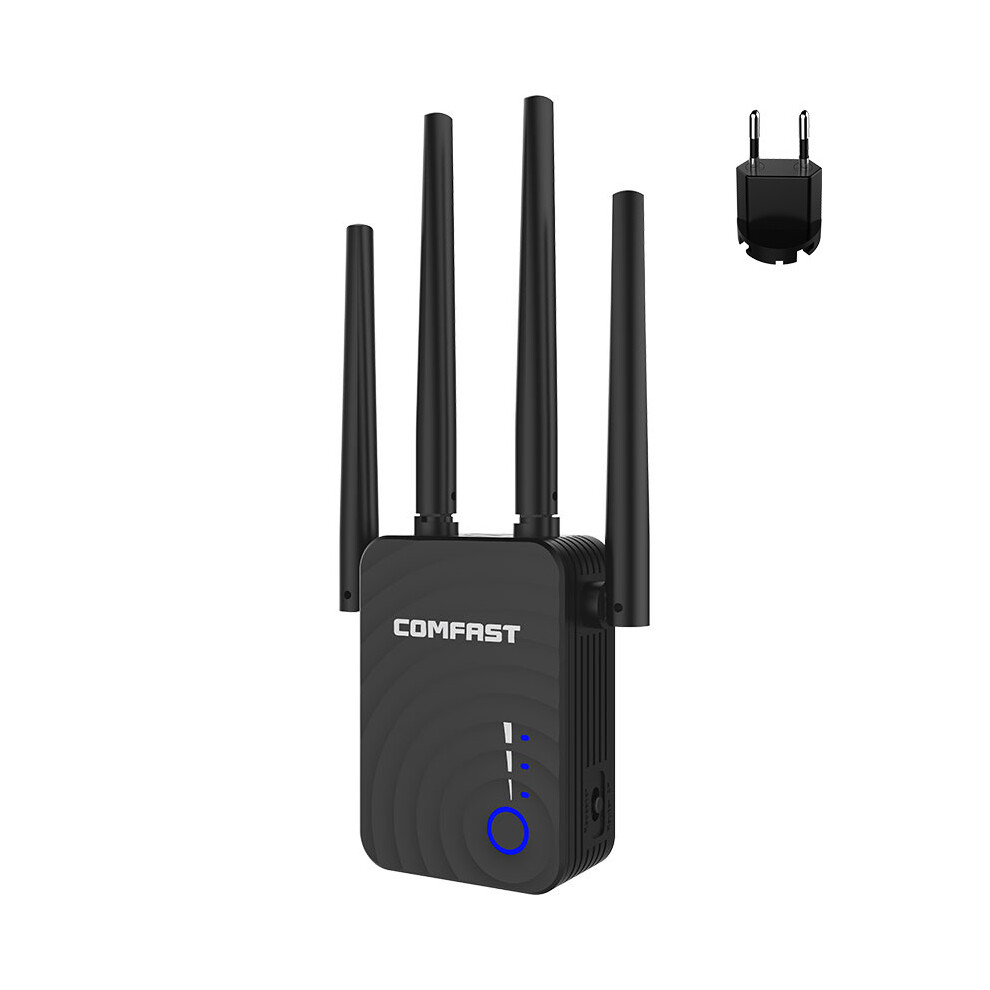 (European Regulations) Dual-Band 1200M Wireless Repeater 5.8G 4-Antenna Wifi Signal Boosters Amplifier 110691398697
