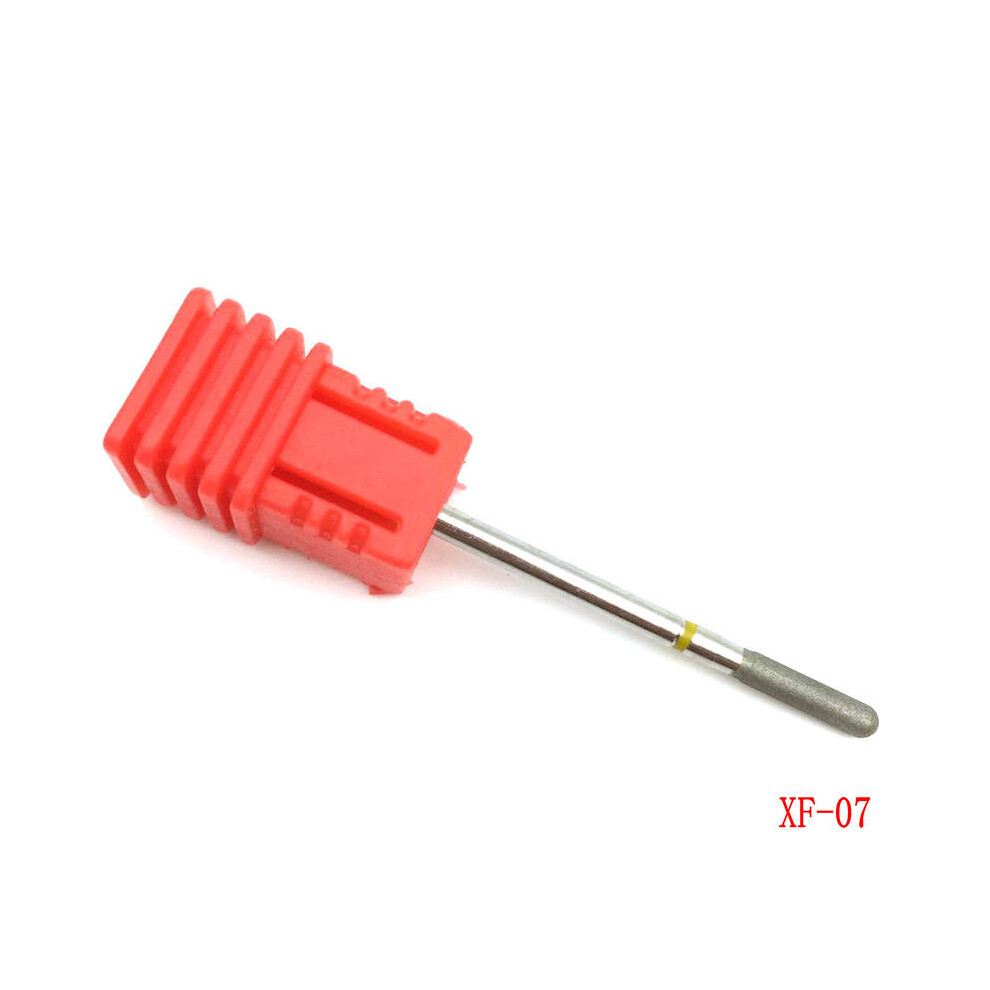 (Xf-07) Diamond Nail Drill Bit Rotary Burr Milling Cutter Bits 3/32" For Manicure Electric Nail Drill Accessories 110691485953