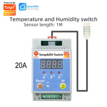 (20A Temperature Humidity switch) Tuya WIFI Intelligent Soil Temperature and Humidity Circuit Breaker Controller