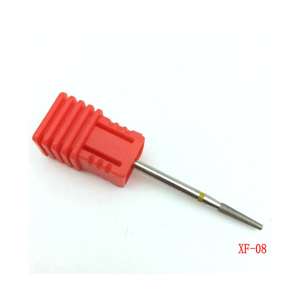 (Xf-08) Diamond Nail Drill Bit Rotary Burr Milling Cutter Bits 3/32" For Manicure Electric Nail Drill Accessories 110691485960