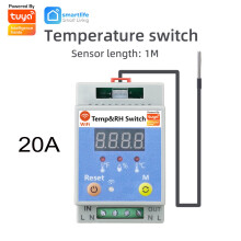 (20A Temperature switch) Tuya WIFI Intelligent Soil Temperature and Humidity Circuit Breaker Controller
