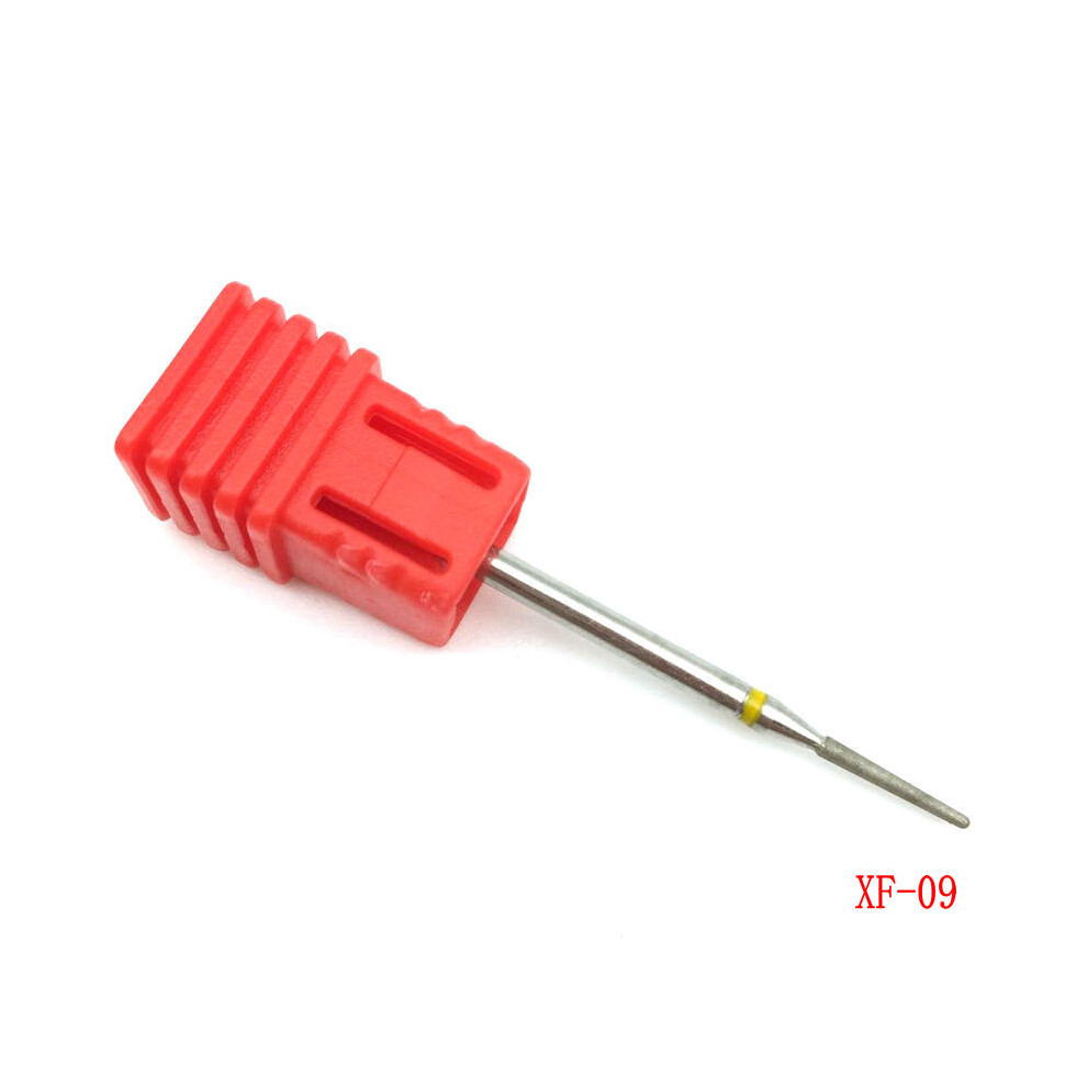 (Xf-09) Diamond Nail Drill Bit Rotary Burr Milling Cutter Bits 3/32" For Manicure Electric Nail Drill Accessories 110691485977