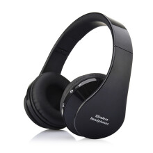 (Black) Bluetooth Headphone Foldable Wireless Stereo Headset For TV Computer Phone