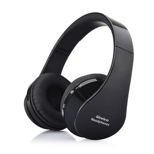 (Black) Bluetooth Headphone Foldable Wireless Stereo Headset For TV Computer Phone