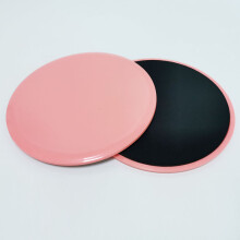 (pink) 2PCS Fitness Exercise Glider Core Sliding Discs Gym Slider Yoga Workout Training