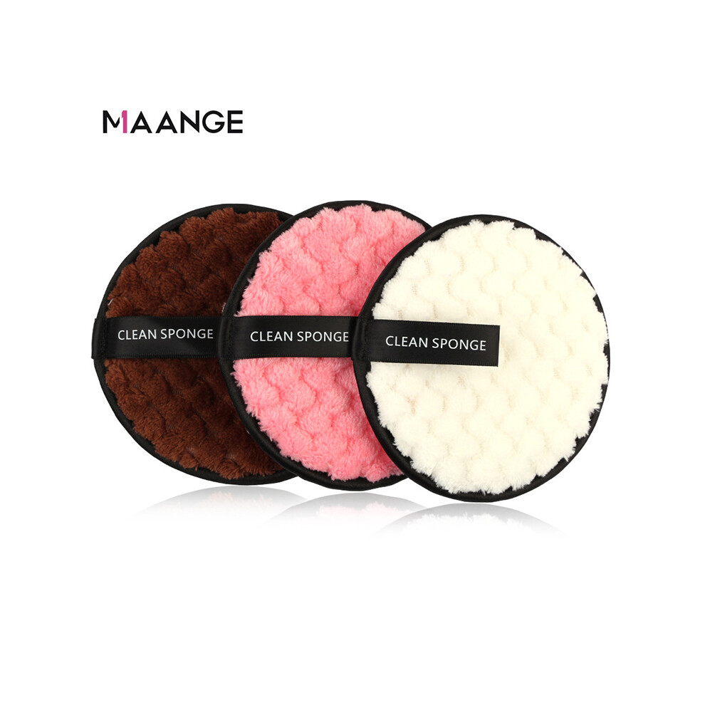 (3pcs-A) Soft Makeup Removal Sponge Flutter Face Washing Cotton Flapping Reusable Facial Cleansing Puff Cleaner Tools