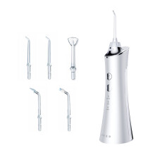 (White) Dental Oral Irrigator Rechargeable Cordless Water Flosser 3 Modes Tooth Cleaning