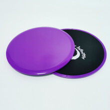 (purple) 2PCS Fitness Exercise Glider Core Sliding Discs Gym Slider Yoga Workout Training