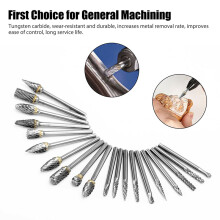 20PCS Tungsten Carbide Steel Rotary Burr Die Grinder Bit Shank Carving Set
