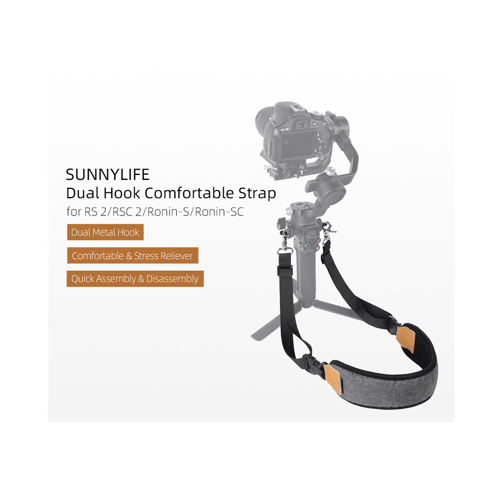 Shoulder Neck Strap Adjustable Double Buckle Lanyard For DJI RSC 2 /RS 2 /Ronin SC /S Handheld Gimbal