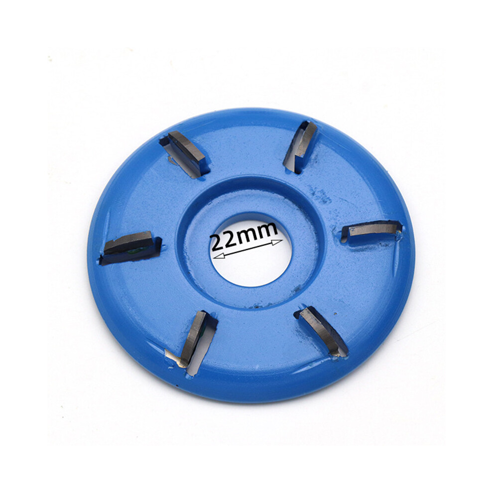 (Blue) 90Mm 6-Teeth Power Wood Carving Disc For 22Mm Aperture Angle Grinder Blue 113121488272
