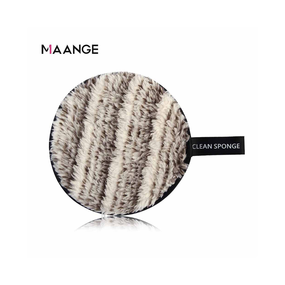 White/Brown ( And Brown) Soft Makeup Removal Sponge Flutter Face Washing Cotton Flapping Reusable Facial Cleansing Puff Cleaner Tools