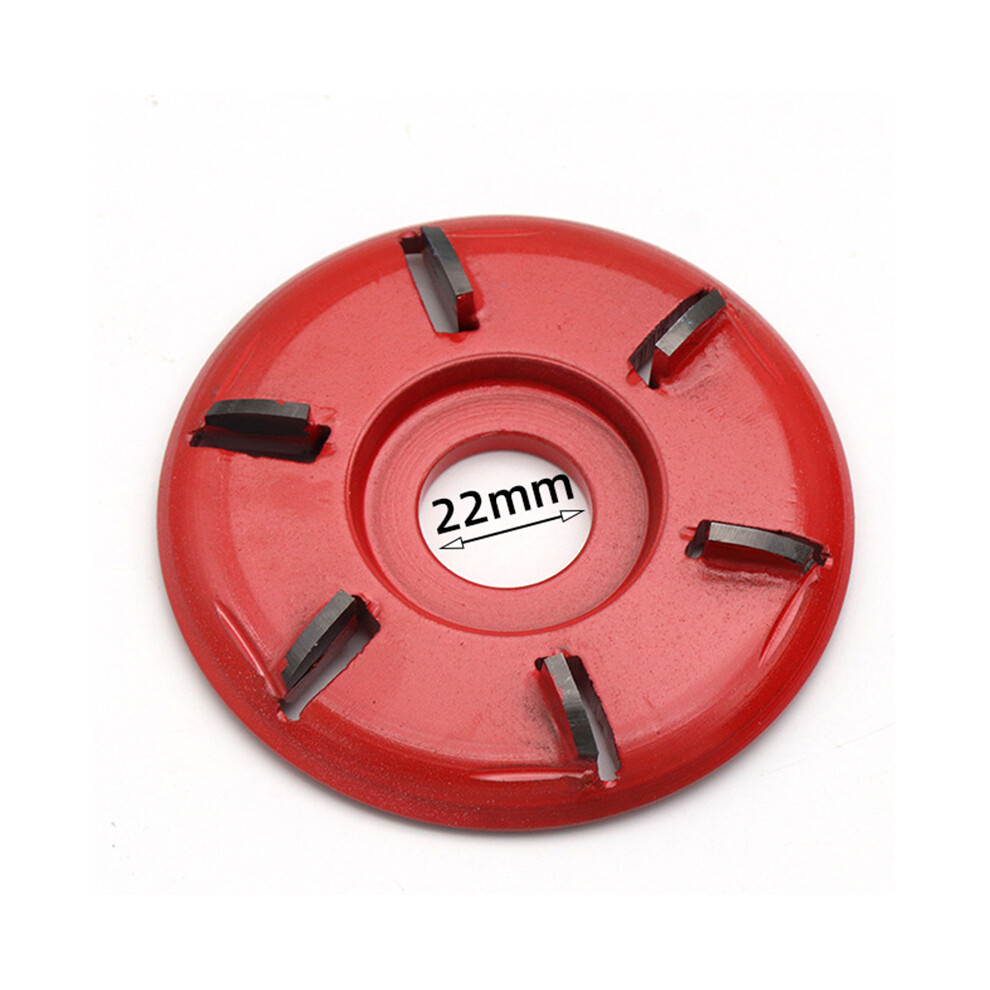 (Red) 90Mm 6-Teeth Power Wood Carving Disc For 22Mm Aperture Angle Grinder Red 113121488289