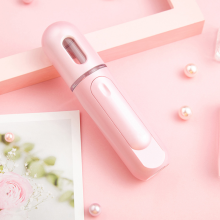 (Pink) Face Nano Mist Spray Facial Moisturizing Handy Atomization Mister Humidifier Power Bank