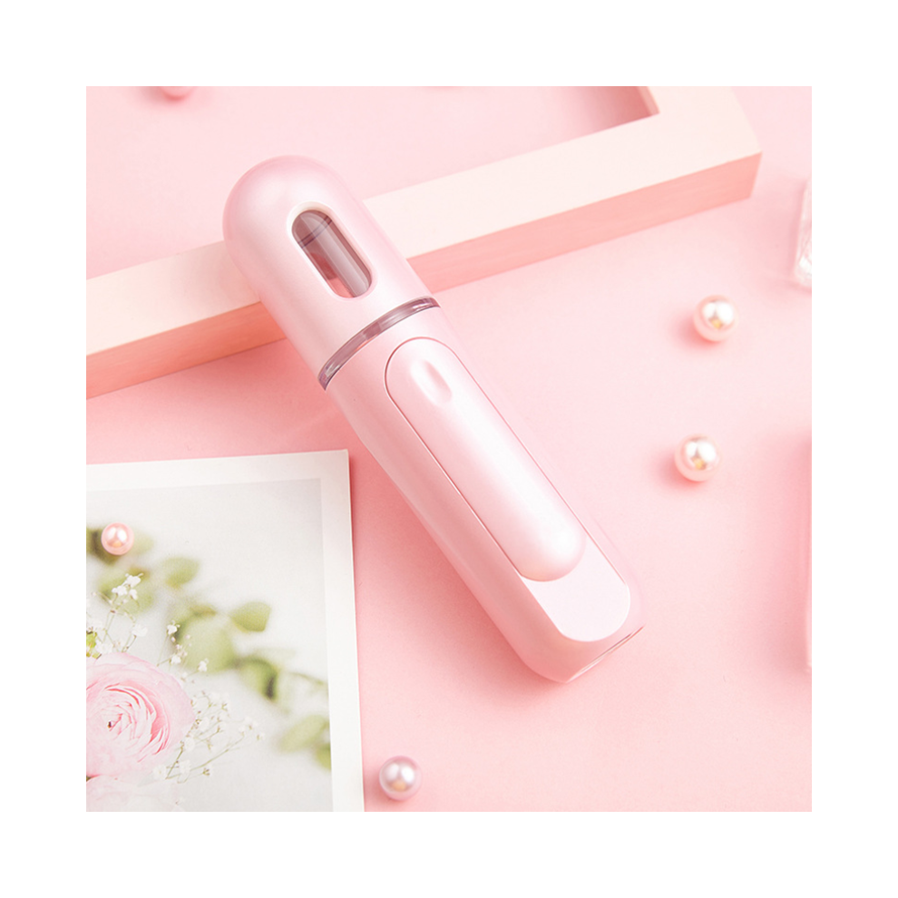 Pink (Pink) Face Nano Mist Spray Facial Moisturizing Handy Atomization Mister Humidifier Power Bank