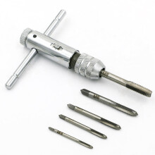 T Handle Ratchet Tap Wrench with M3-M8 Machine Screw Thread set 5pcs