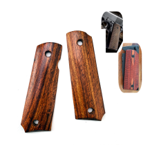 1 Pair Natural CocoBolo Wood Non-slip Patches Handle Scales for 1911 Grips Models