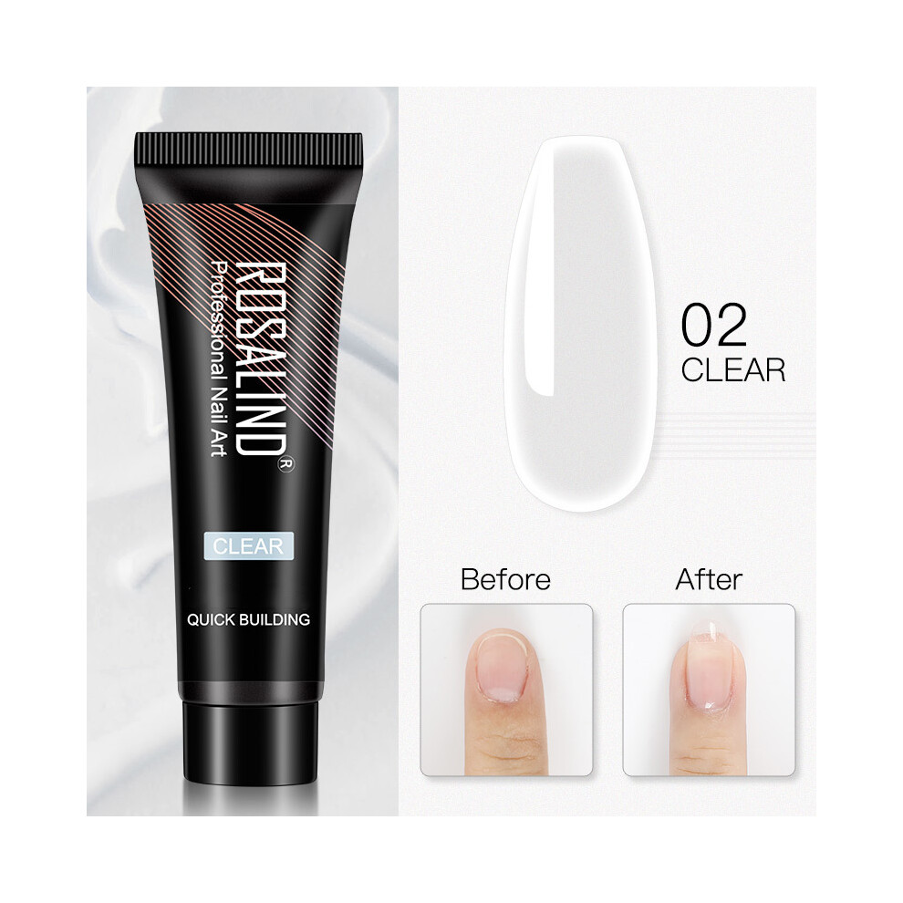 (RE09-02) ROSALIND 15ml Poly Nail Gel Glitter Builder For Manicure Nails Extension Semi Permanent