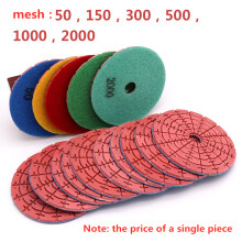 (50mesh) 4" Dry Diamond Polishing Pads Grinding Disc Granite for Concrete Jade Marble Granite Stone Polisher