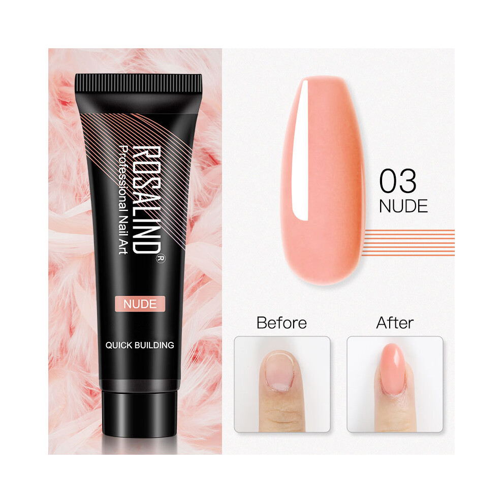 (RE09-03) ROSALIND 15ml Poly Nail Gel Glitter Builder For Manicure Nails Extension Semi Permanent