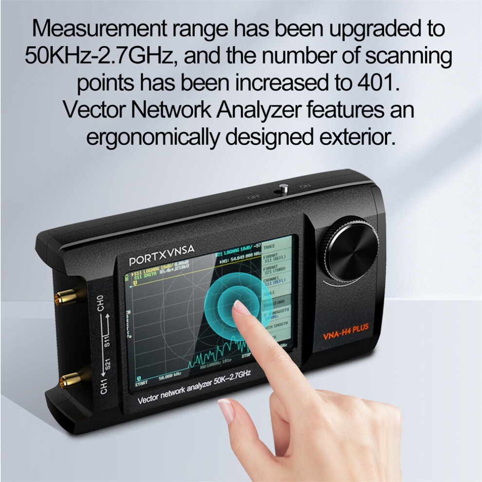 Nanovna-H4 Plus Vector Network Analyzer 50Khz-2.7Ghz Hf Vhf Uhf 4"Touch Screen 110691395603