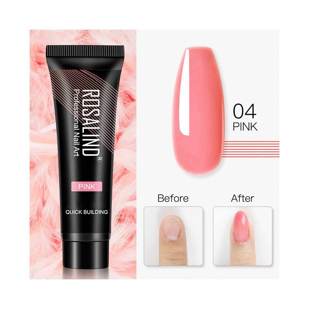 (RE09-04) ROSALIND 15ml Poly Nail Gel Glitter Builder For Manicure Nails Extension Semi Permanent
